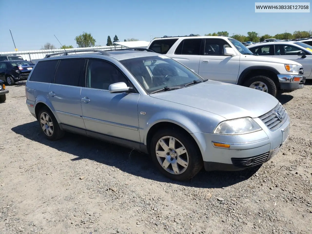 2003 Volkswagen Passat Glx VIN: WVWWH63B33E127058 Lot: 50375235