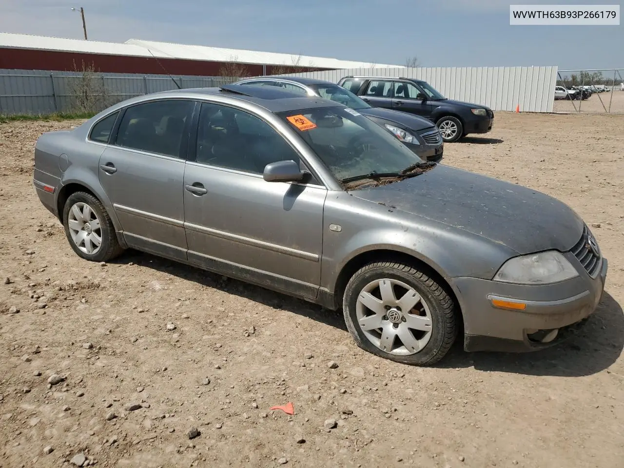 2003 Volkswagen Passat Glx 4Motion VIN: WVWTH63B93P266179 Lot: 55098375