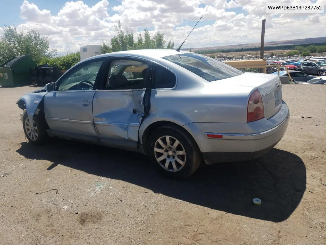 2003 Volkswagen Passat Gls VIN: WVWPD63B13P287752 Lot: 55531475
