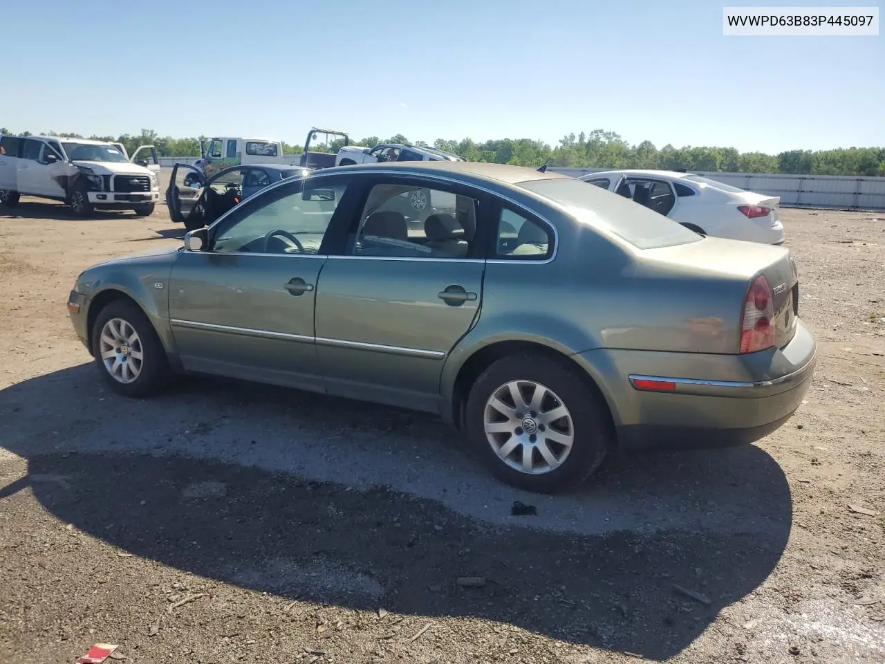 2003 Volkswagen Passat Gls VIN: WVWPD63B83P445097 Lot: 56161475