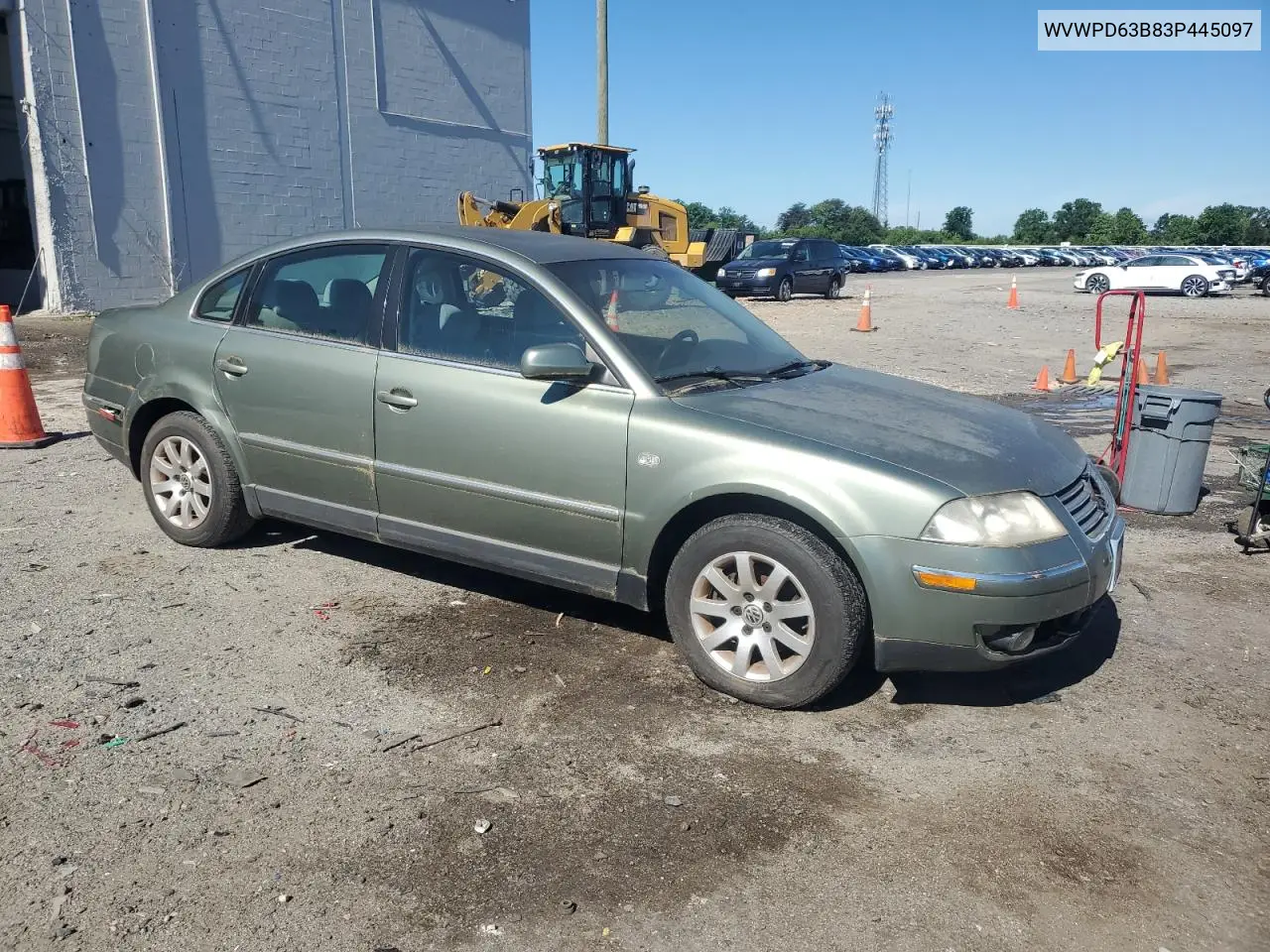 2003 Volkswagen Passat Gls VIN: WVWPD63B83P445097 Lot: 56161475