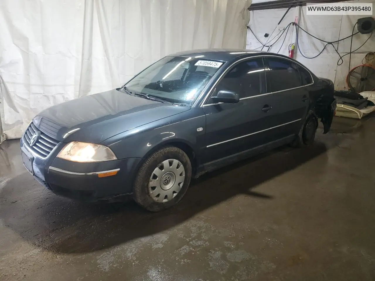 2003 Volkswagen Passat Gl VIN: WVWMD63B43P395480 Lot: 57059475
