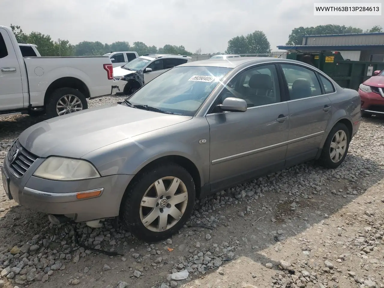 2003 Volkswagen Passat Glx 4Motion VIN: WVWTH63B13P284613 Lot: 59390405