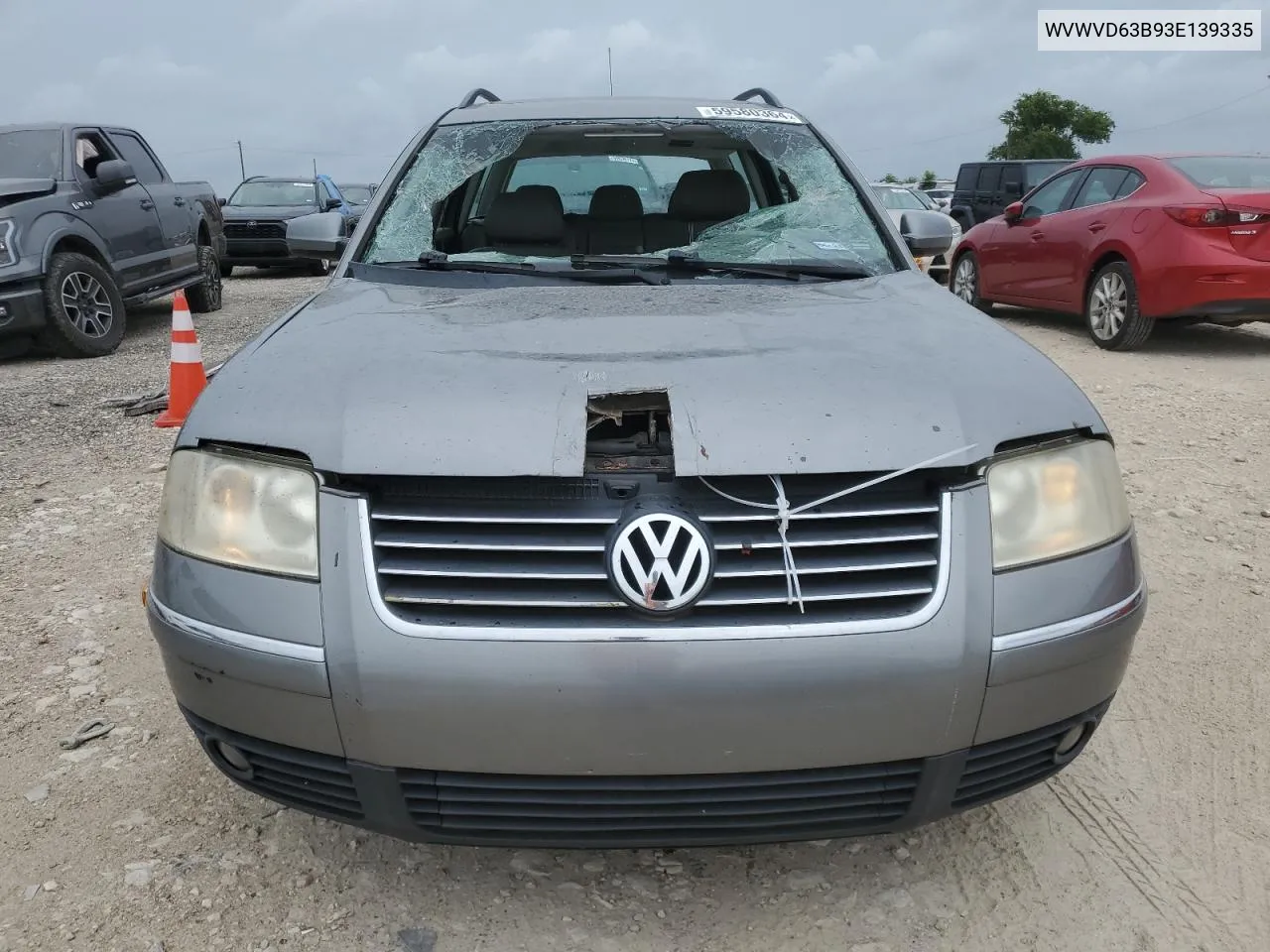 2003 Volkswagen Passat Gls VIN: WVWVD63B93E139335 Lot: 59580364