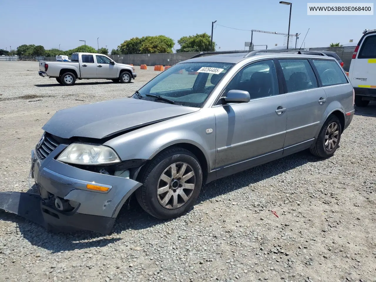 2003 Volkswagen Passat Gls VIN: WVWVD63B03E068400 Lot: 60284485