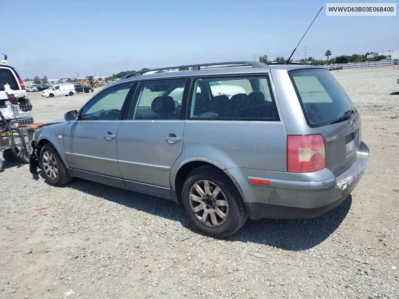 2003 Volkswagen Passat Gls VIN: WVWVD63B03E068400 Lot: 60284485