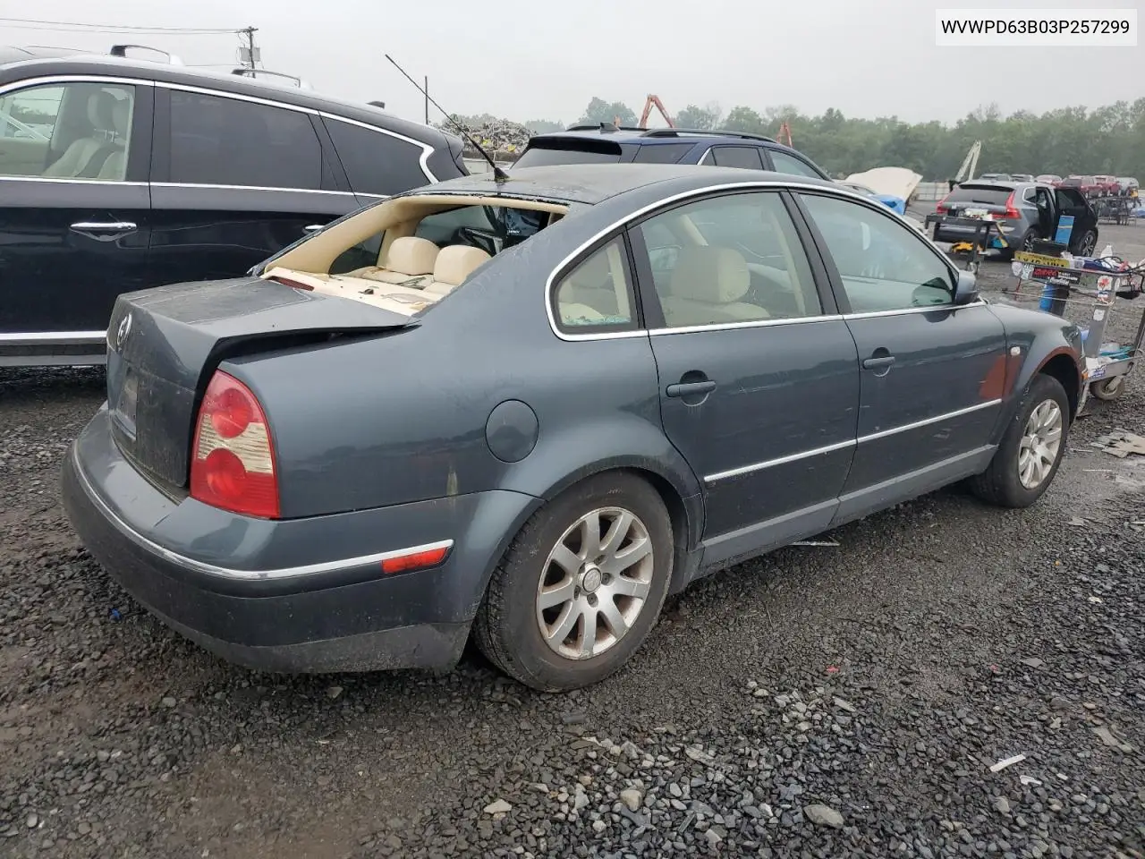 2003 Volkswagen Passat Gls VIN: WVWPD63B03P257299 Lot: 61214625