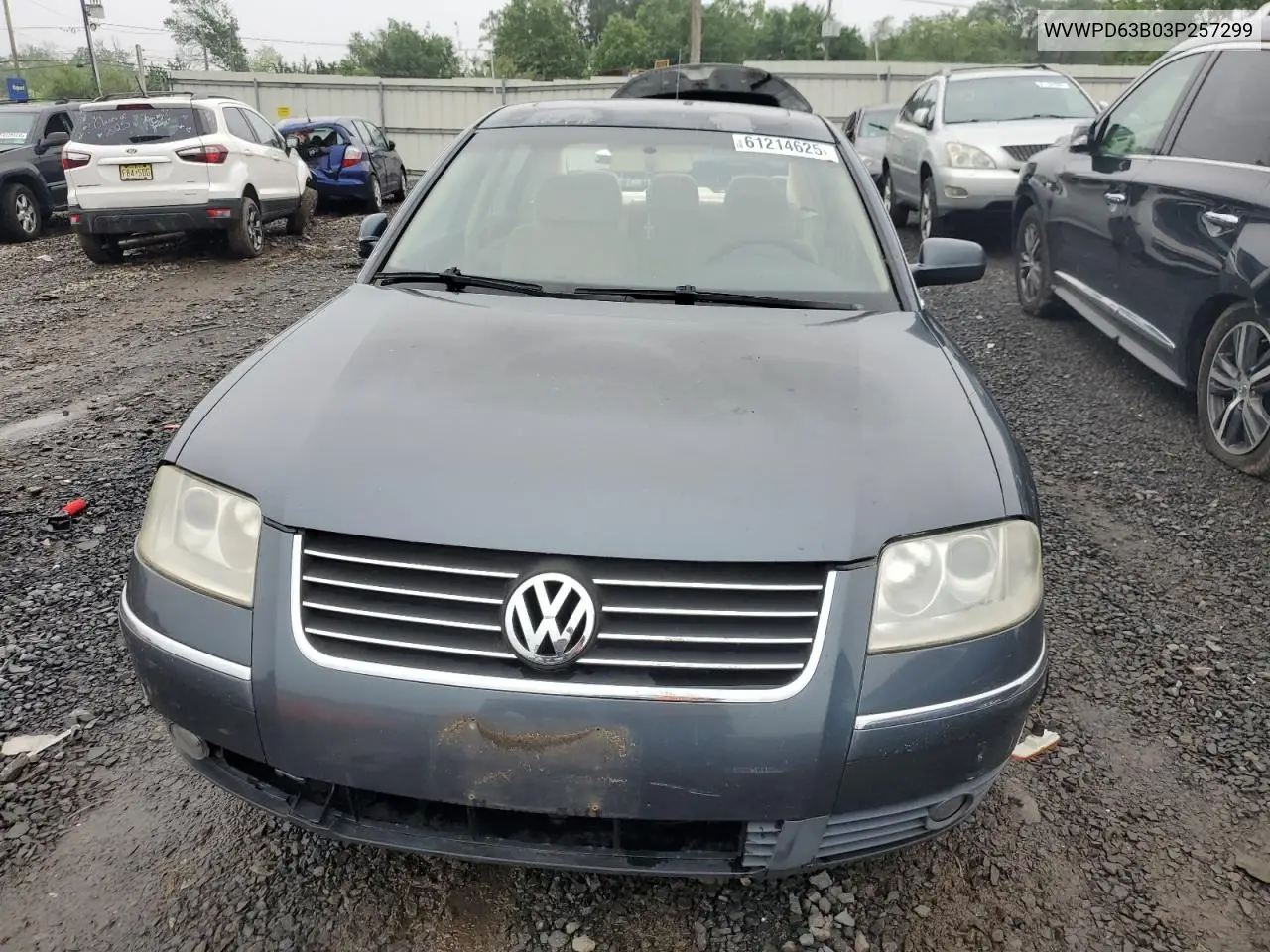 2003 Volkswagen Passat Gls VIN: WVWPD63B03P257299 Lot: 61214625