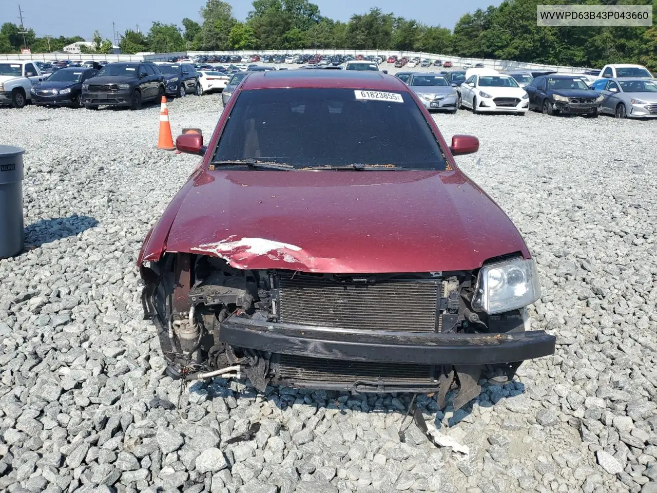 2003 Volkswagen Passat Gls VIN: WVWPD63B43P043660 Lot: 61823855