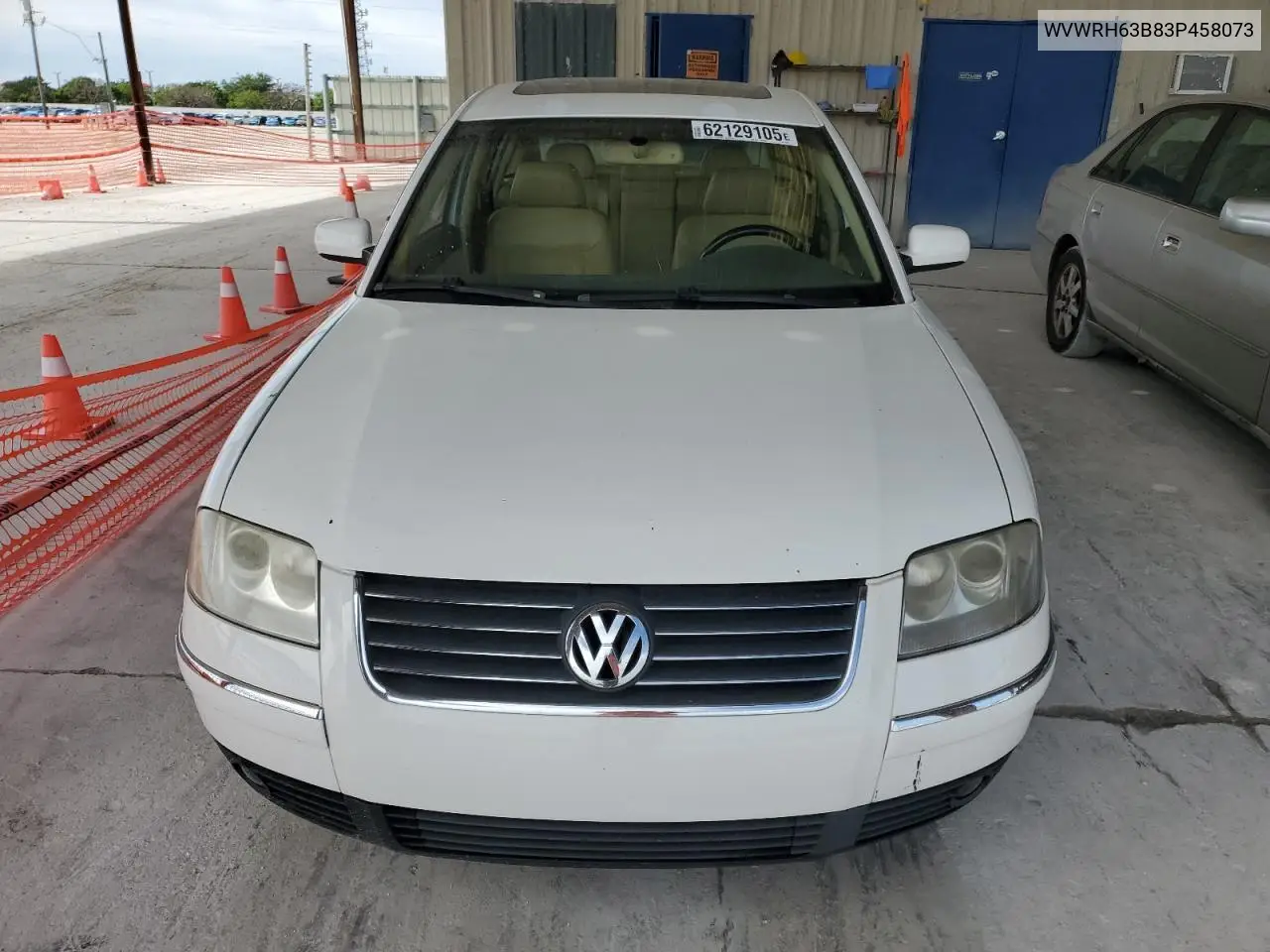 2003 Volkswagen Passat Glx VIN: WVWRH63B83P458073 Lot: 62129105