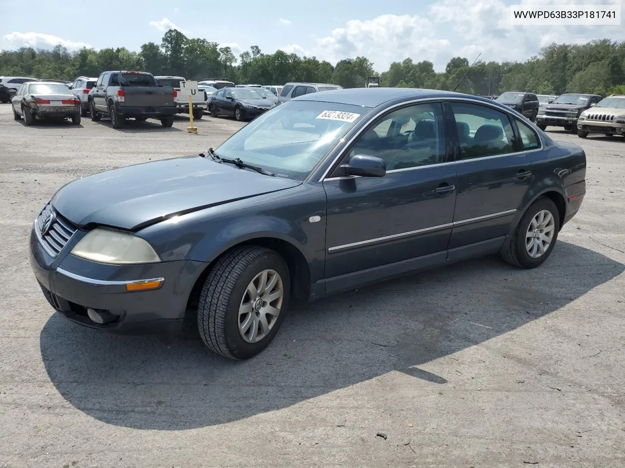 2003 Volkswagen Passat Gls VIN: WVWPD63B33P181741 Lot: 63219324