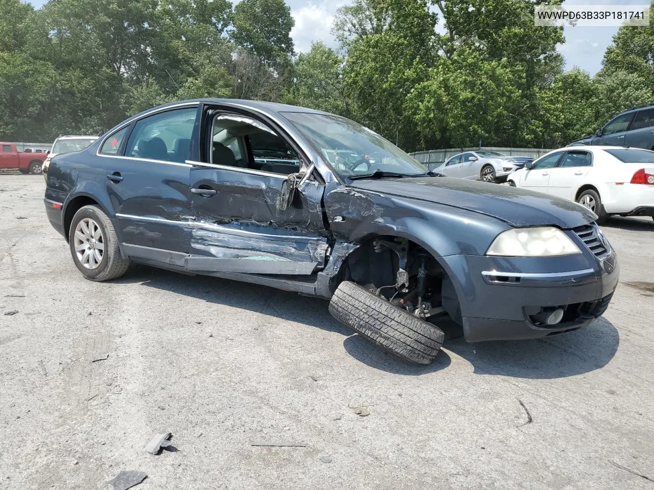 2003 Volkswagen Passat Gls VIN: WVWPD63B33P181741 Lot: 63219324
