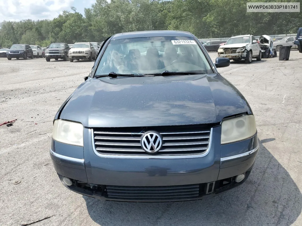 2003 Volkswagen Passat Gls VIN: WVWPD63B33P181741 Lot: 63219324