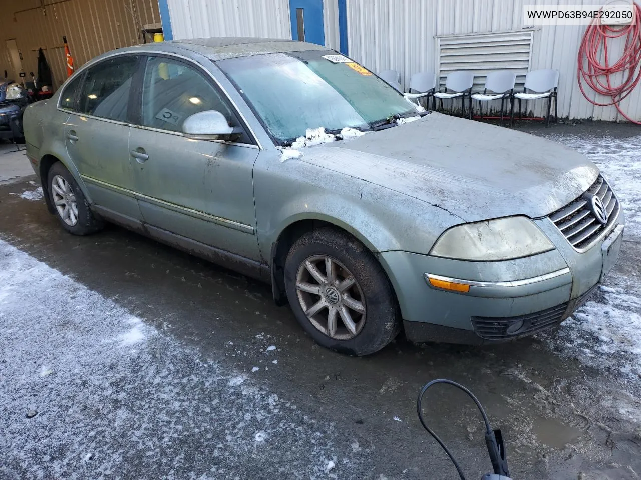 2004 Volkswagen Passat Gls VIN: WVWPD63B94E292050 Lot: 43068045