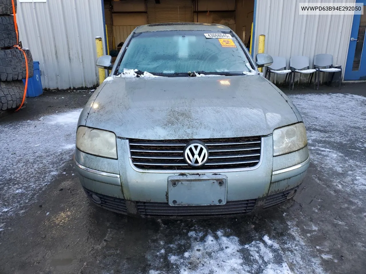 2004 Volkswagen Passat Gls VIN: WVWPD63B94E292050 Lot: 43068045
