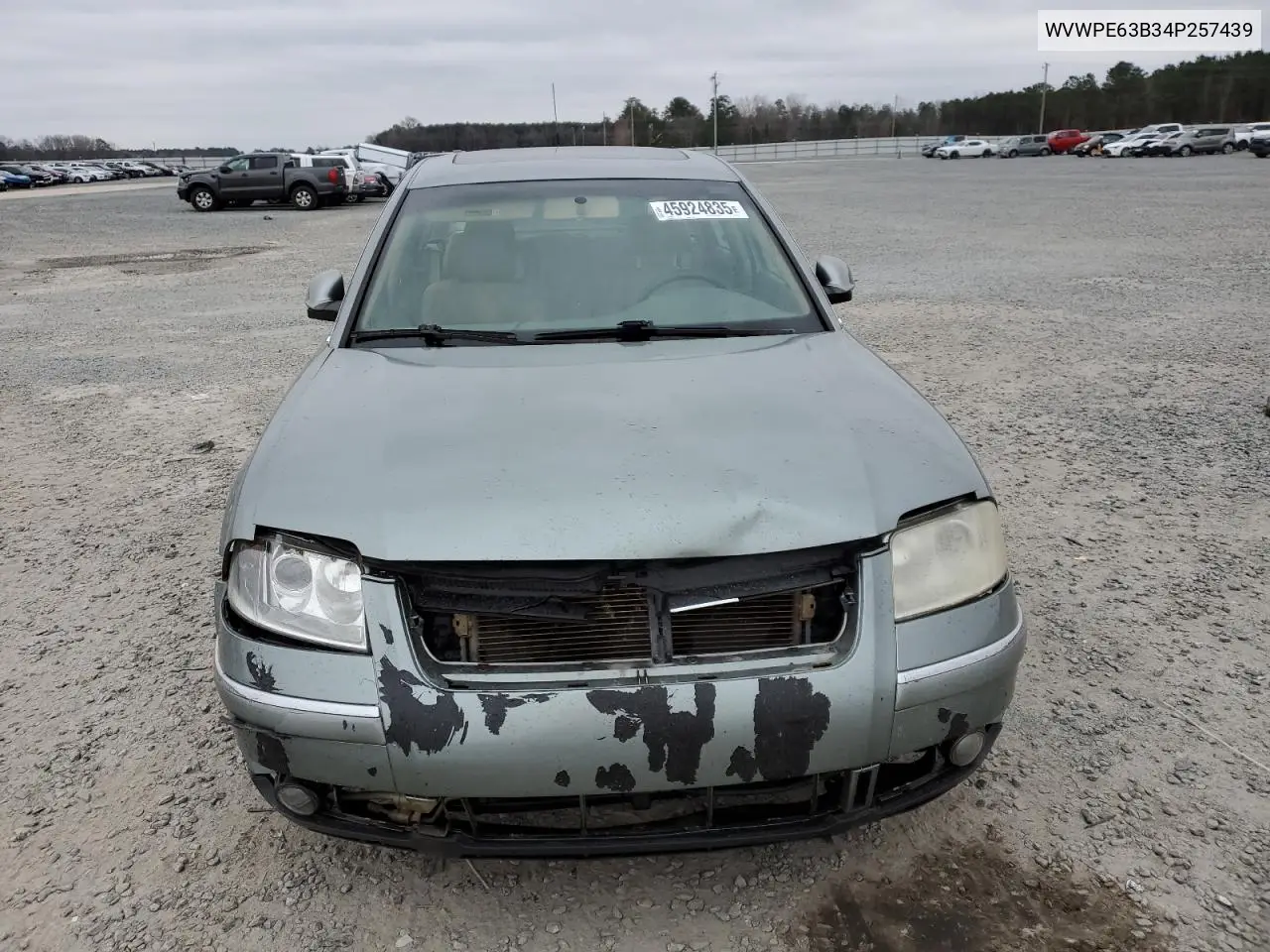 2004 Volkswagen Passat Gls Tdi VIN: WVWPE63B34P257439 Lot: 45924835