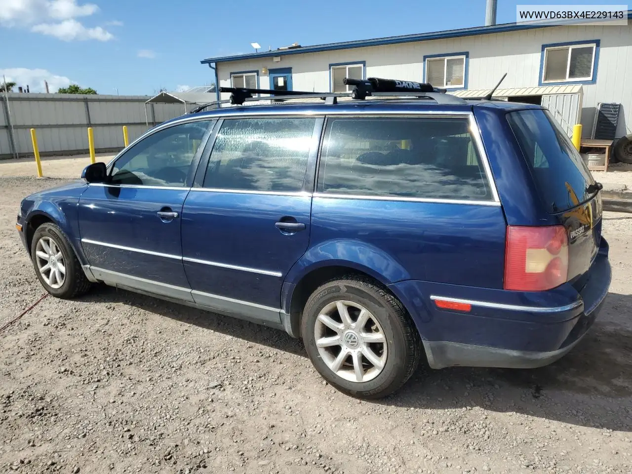 2004 Volkswagen Passat Gls VIN: WVWVD63BX4E229143 Lot: 51876575