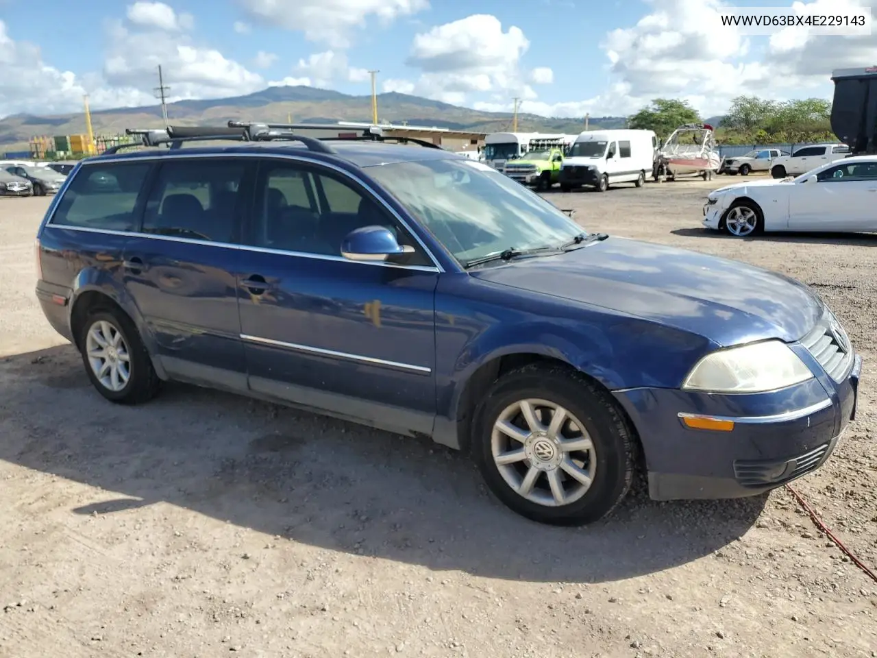 2004 Volkswagen Passat Gls VIN: WVWVD63BX4E229143 Lot: 51876575