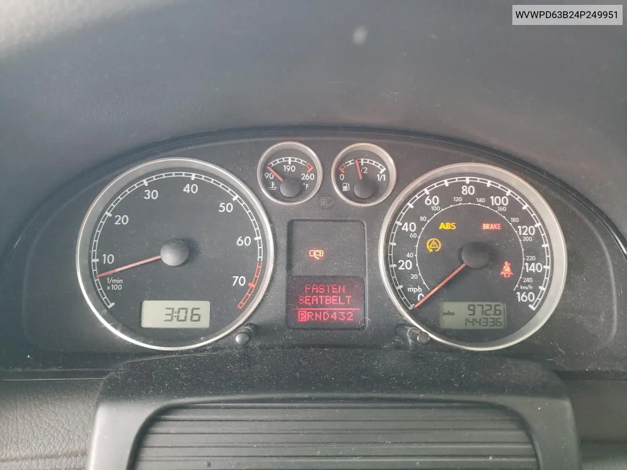 2004 Volkswagen Passat Gls VIN: WVWPD63B24P249951 Lot: 54295915