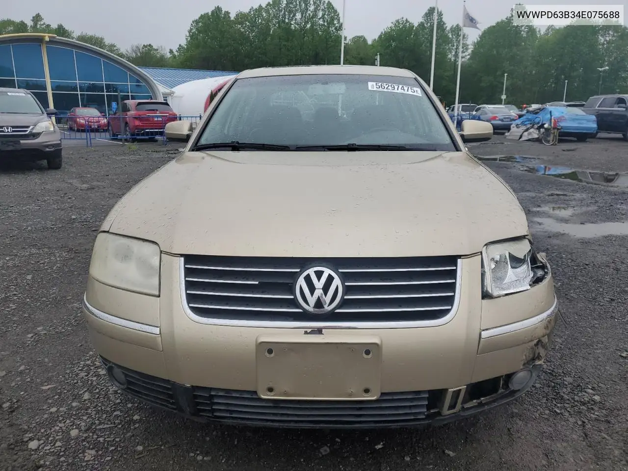 2004 Volkswagen Passat Gls VIN: WVWPD63B34E075688 Lot: 56297475