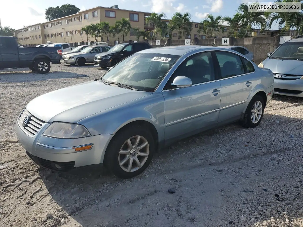 2004 Volkswagen Passat Gls Tdi VIN: WVWPE63B04P326636 Lot: 60062325