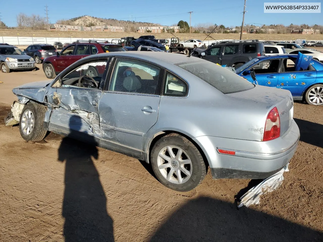 2004 Volkswagen Passat Gls VIN: WVWPD63B54P333407 Lot: 83809724