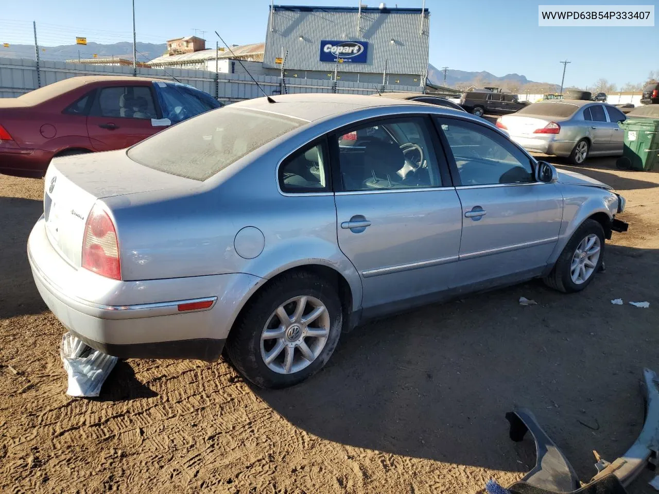 2004 Volkswagen Passat Gls VIN: WVWPD63B54P333407 Lot: 83809724