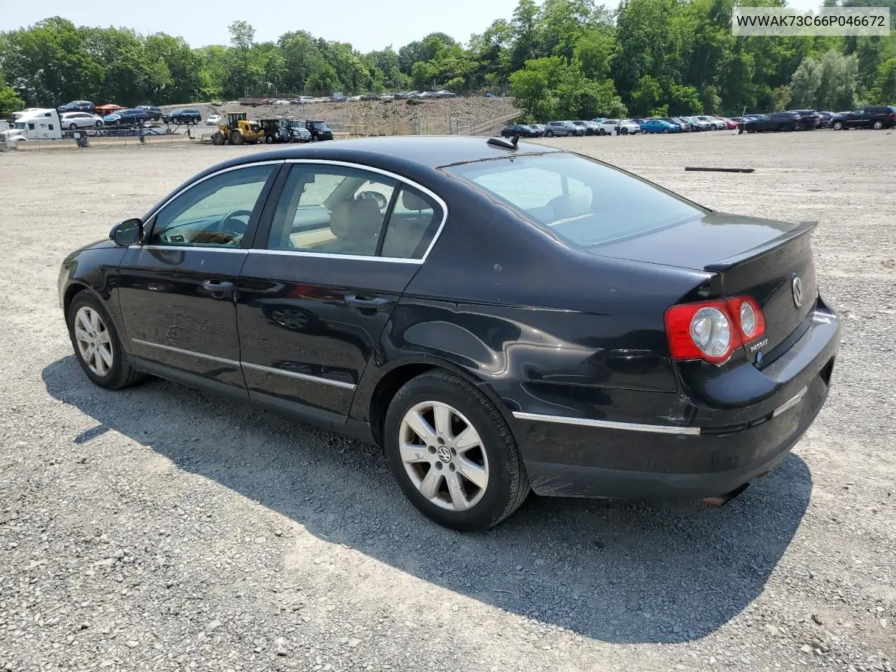 2006 Volkswagen Passat 2.0T VIN: WVWAK73C66P046672 Lot: 60888045