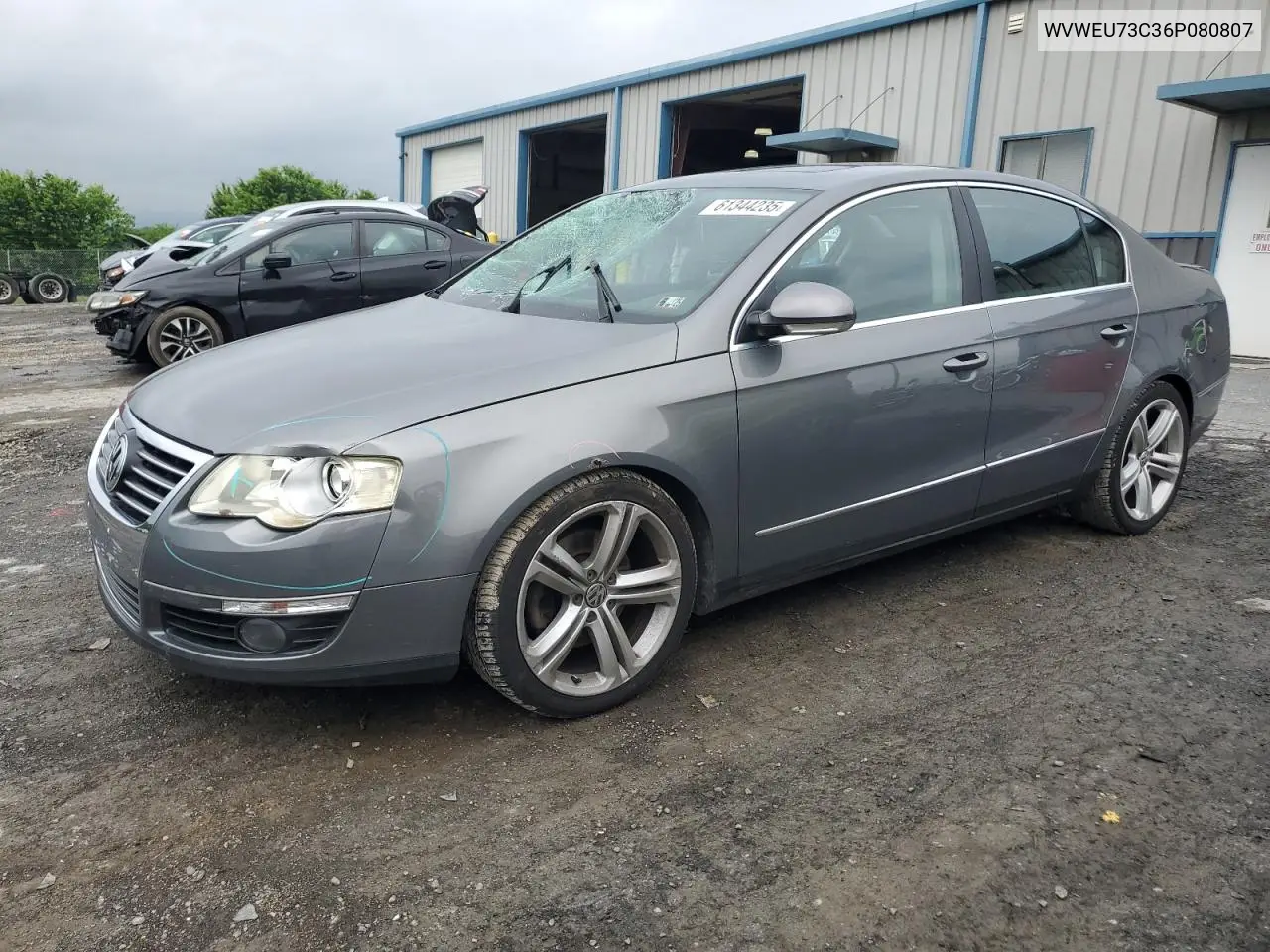 2006 Volkswagen Passat 3.6L Luxury VIN: WVWEU73C36P080807 Lot: 61344235