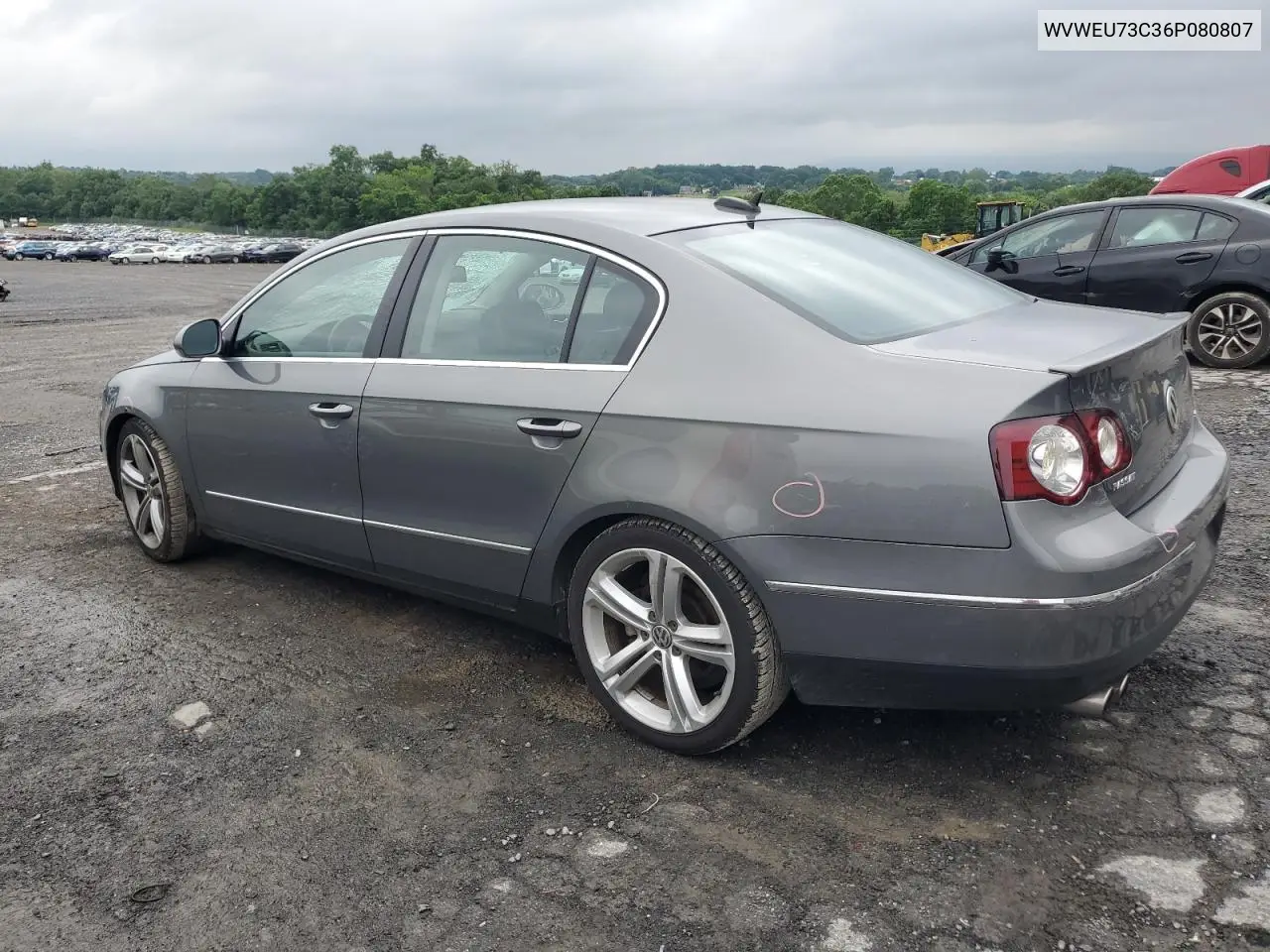2006 Volkswagen Passat 3.6L Luxury VIN: WVWEU73C36P080807 Lot: 61344235