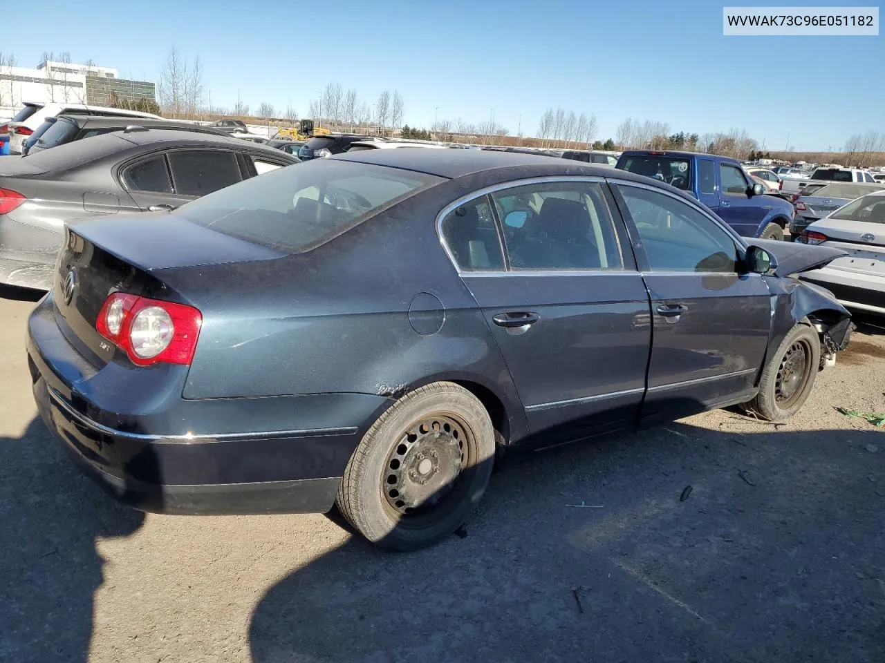 2006 Volkswagen Passat 2.0T VIN: WVWAK73C96E051182 Lot: 85921874