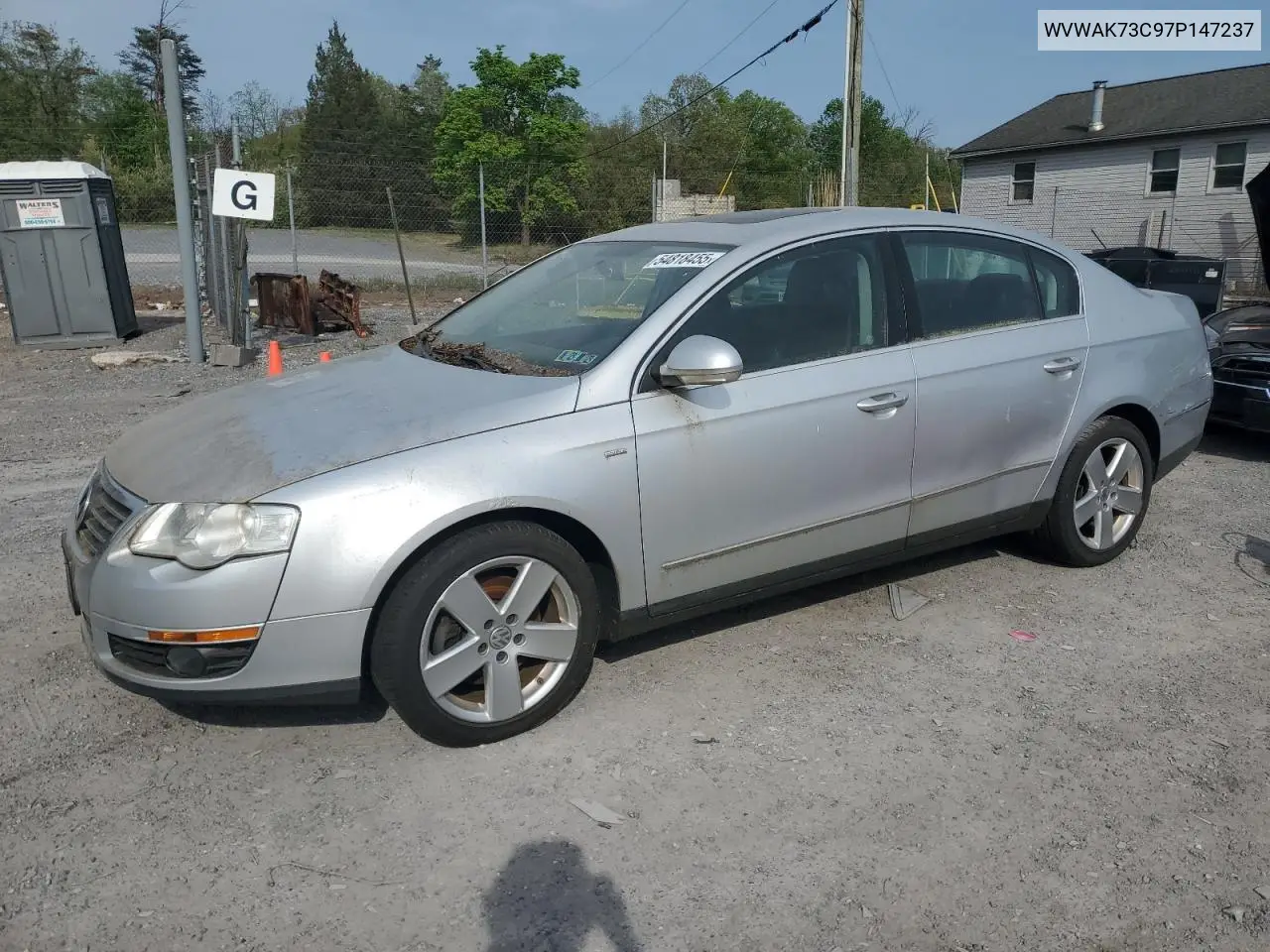 2007 Volkswagen Passat 2.0T VIN: WVWAK73C97P147237 Lot: 54818455