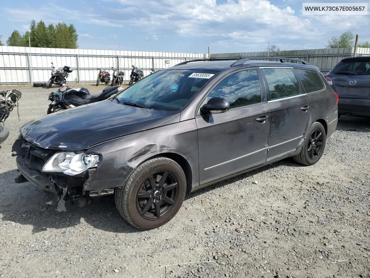 2007 Volkswagen Passat 2.0T Wagon Value VIN: WVWLK73C67E005657 Lot: 55630085