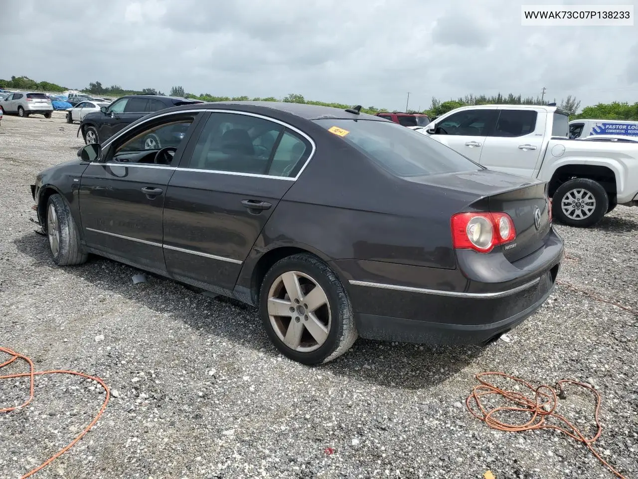 2007 Volkswagen Passat 2.0T VIN: WVWAK73C07P138233 Lot: 60804105