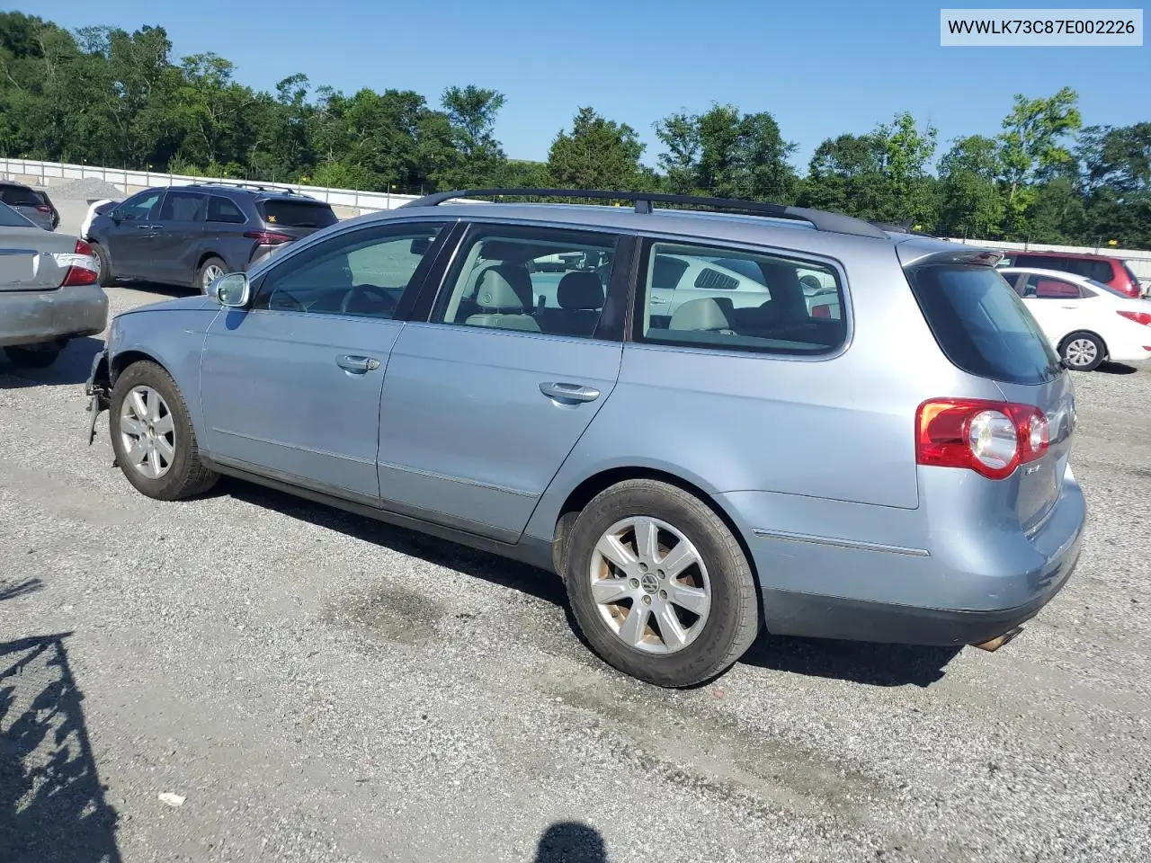 2007 Volkswagen Passat 2.0T Wagon Value VIN: WVWLK73C87E002226 Lot: 61066295