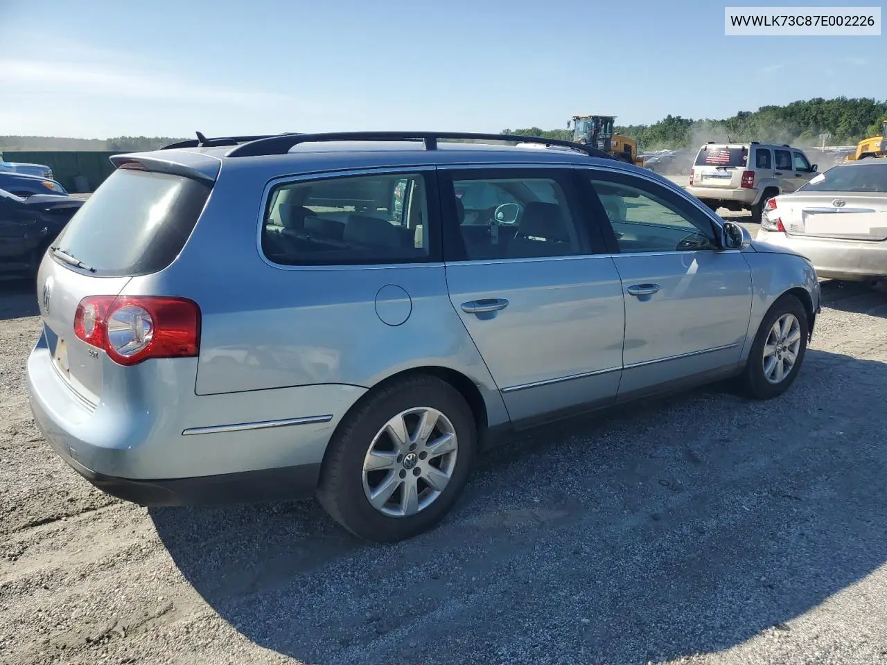 2007 Volkswagen Passat 2.0T Wagon Value VIN: WVWLK73C87E002226 Lot: 61066295