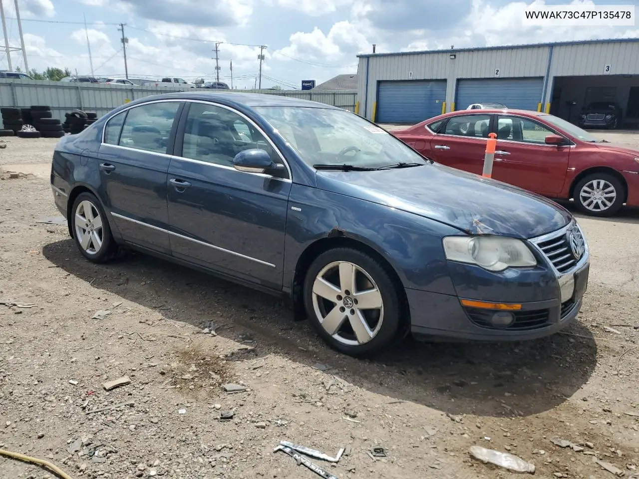 2007 Volkswagen Passat 2.0T VIN: WVWAK73C47P135478 Lot: 62383985