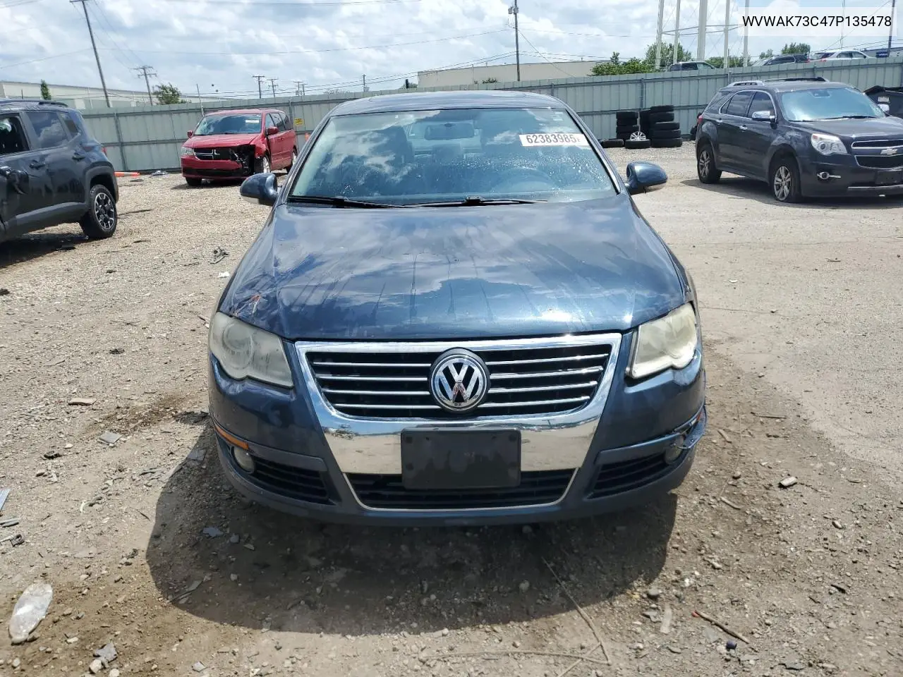 2007 Volkswagen Passat 2.0T VIN: WVWAK73C47P135478 Lot: 62383985