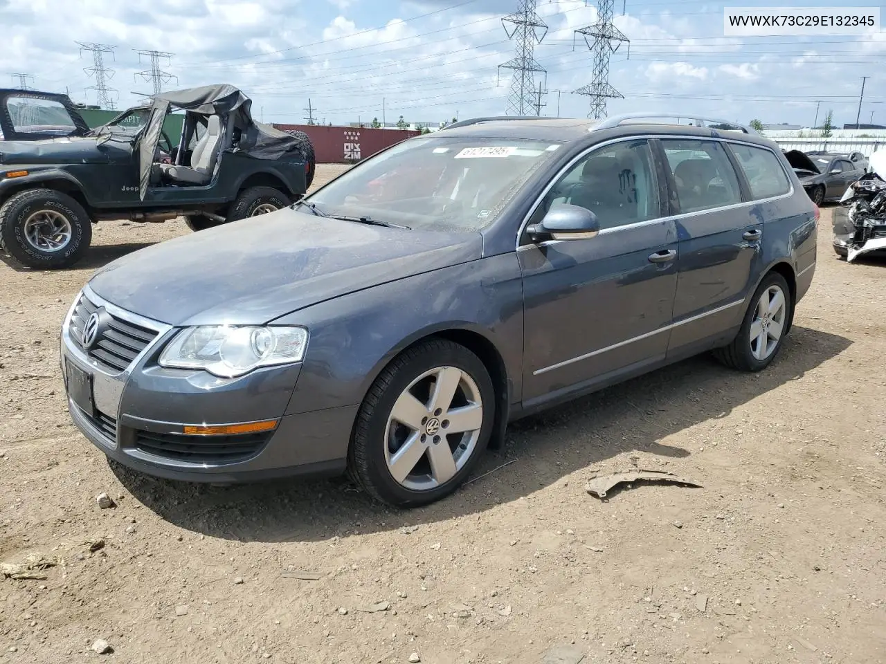 2009 Volkswagen Passat Wagon Turbo VIN: WVWXK73C29E132345 Lot: 61217495