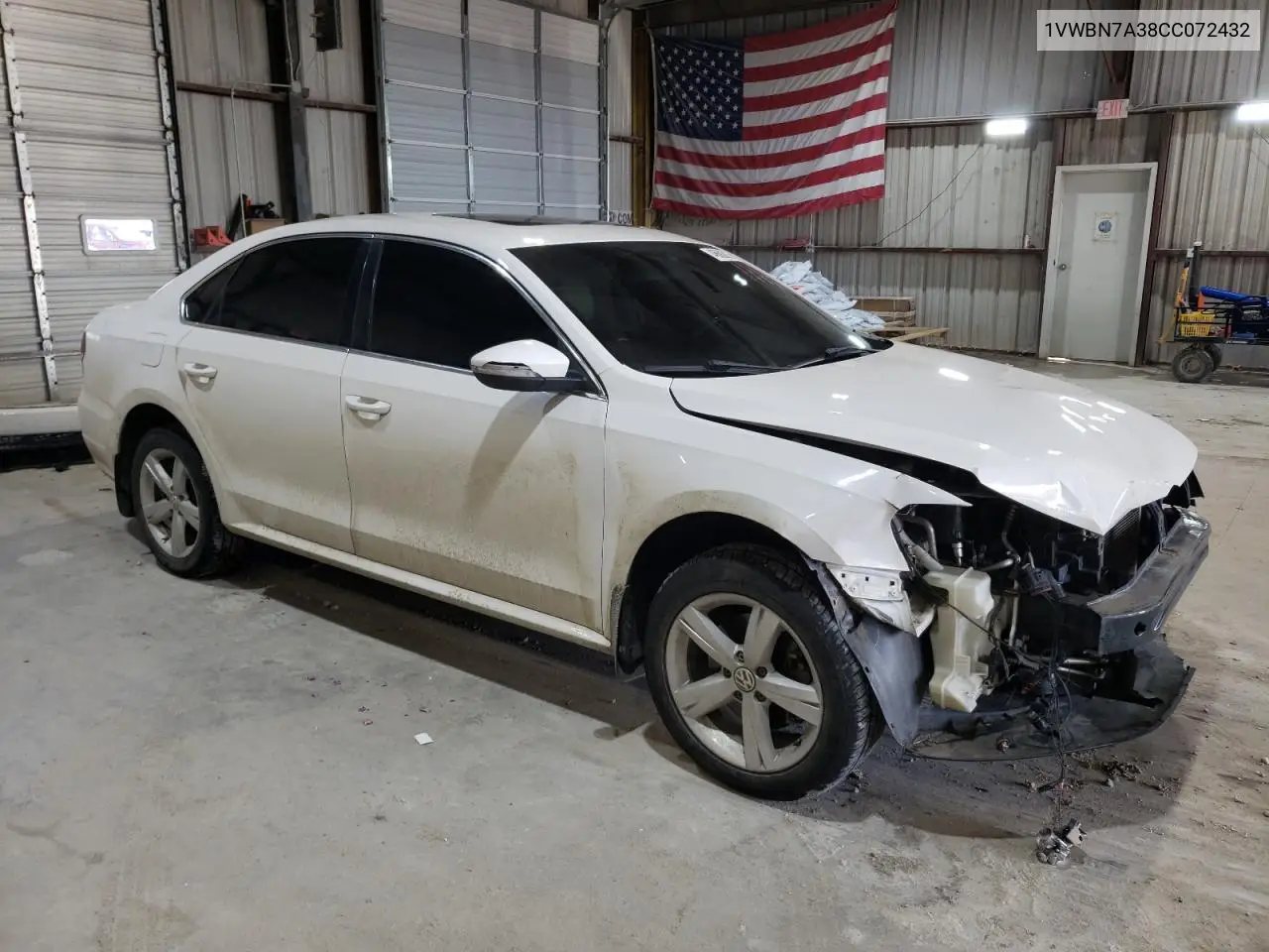 2012 Volkswagen Passat Se VIN: 1VWBN7A38CC072432 Lot: 46682815