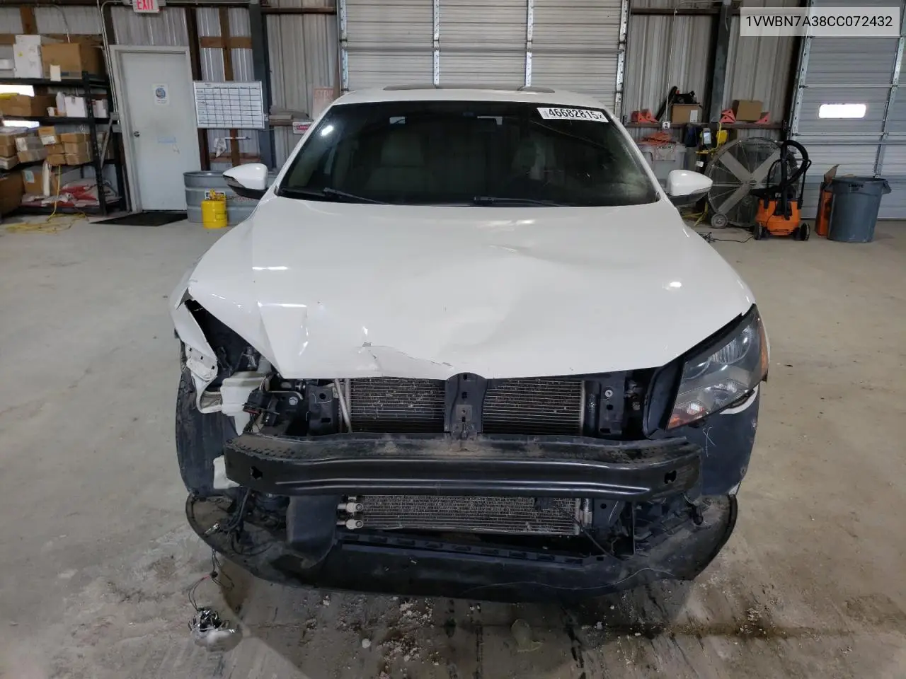 2012 Volkswagen Passat Se VIN: 1VWBN7A38CC072432 Lot: 46682815