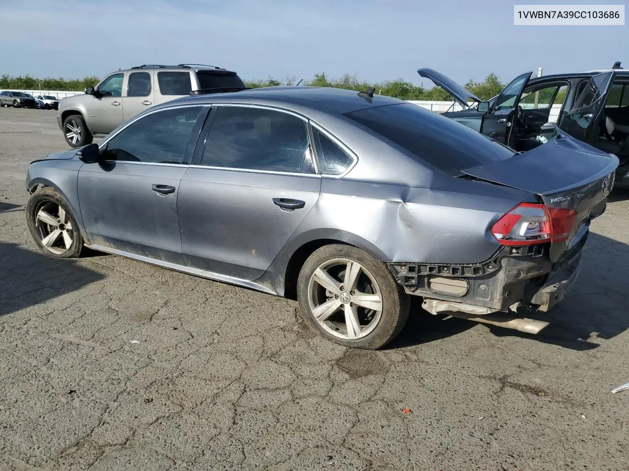 2012 Volkswagen Passat Se VIN: 1VWBN7A39CC103686 Lot: 48421385