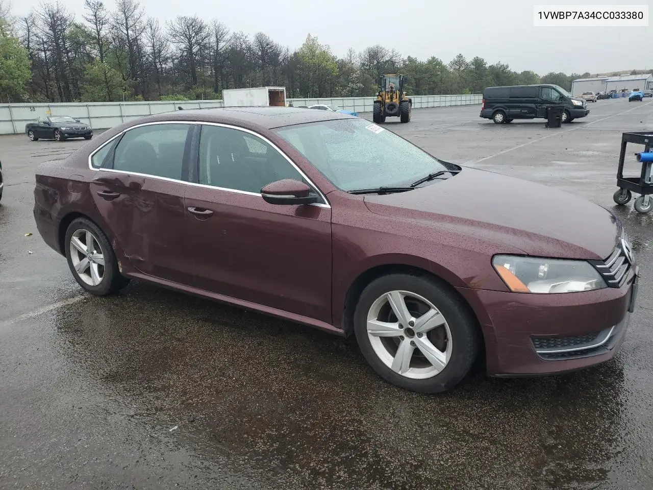 2012 Volkswagen Passat Se VIN: 1VWBP7A34CC033380 Lot: 56273975