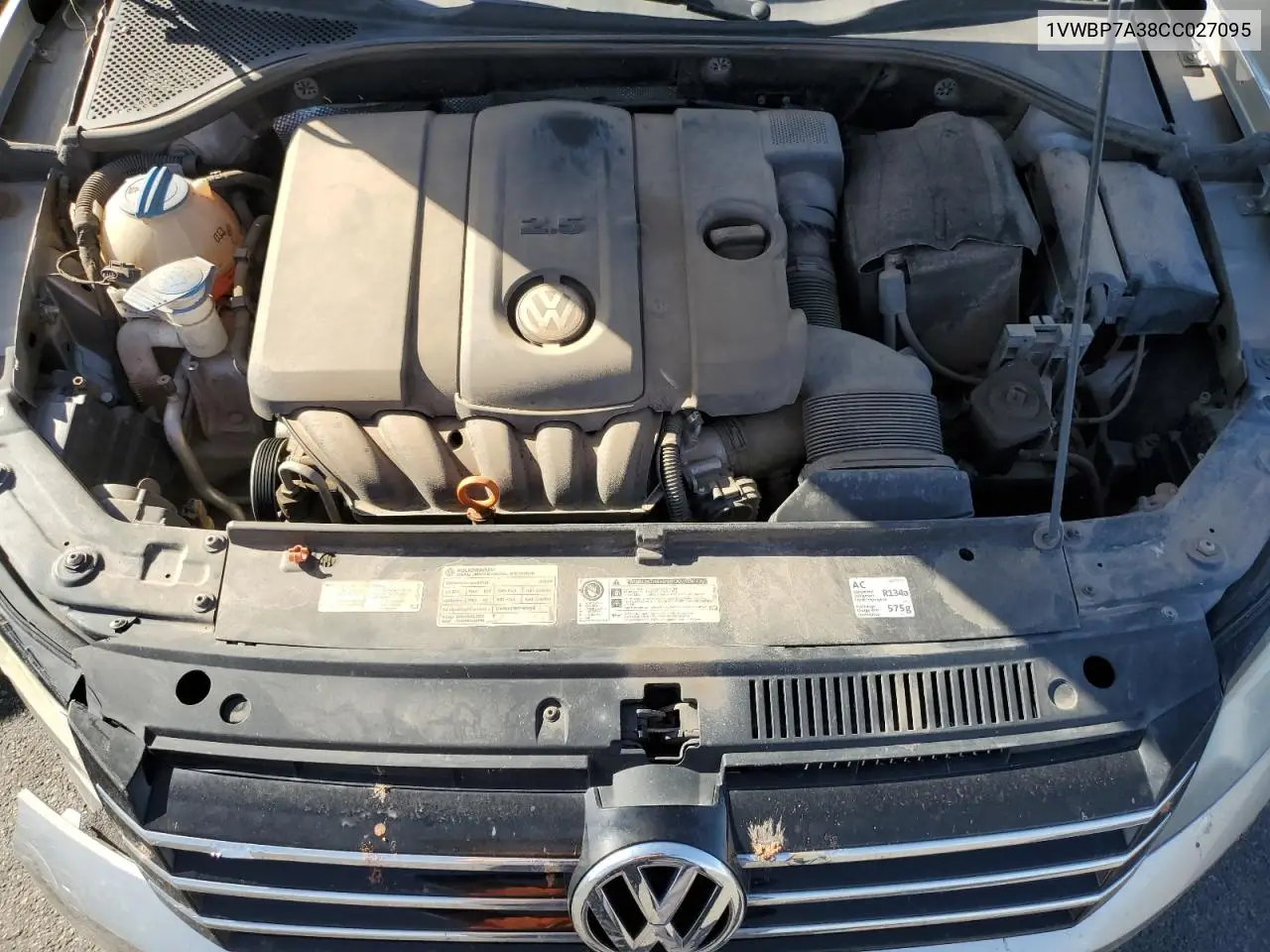 2012 Volkswagen Passat Se VIN: 1VWBP7A38CC027095 Lot: 56327785