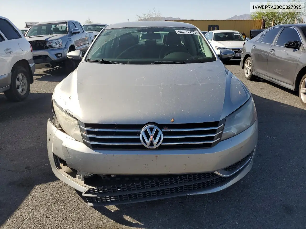 2012 Volkswagen Passat Se VIN: 1VWBP7A38CC027095 Lot: 56327785