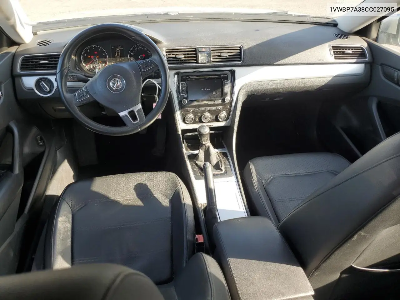 2012 Volkswagen Passat Se VIN: 1VWBP7A38CC027095 Lot: 56327785