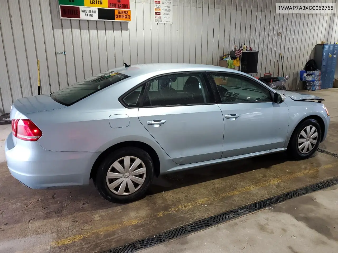 2012 Volkswagen Passat S VIN: 1VWAP7A3XCC062765 Lot: 56480685