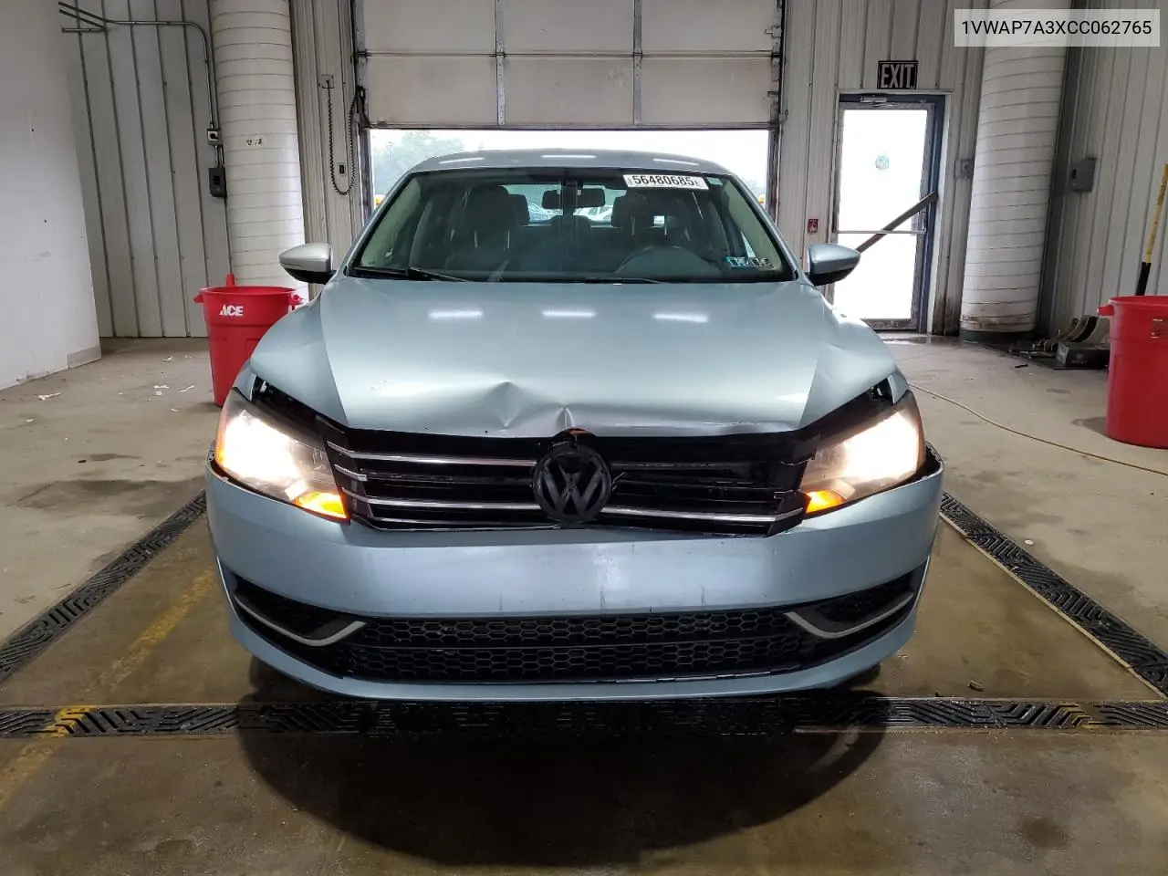 2012 Volkswagen Passat S VIN: 1VWAP7A3XCC062765 Lot: 56480685