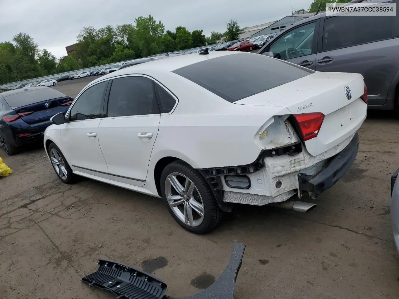 2012 Volkswagen Passat Se VIN: 1VWBN7A37CC038594 Lot: 56649335