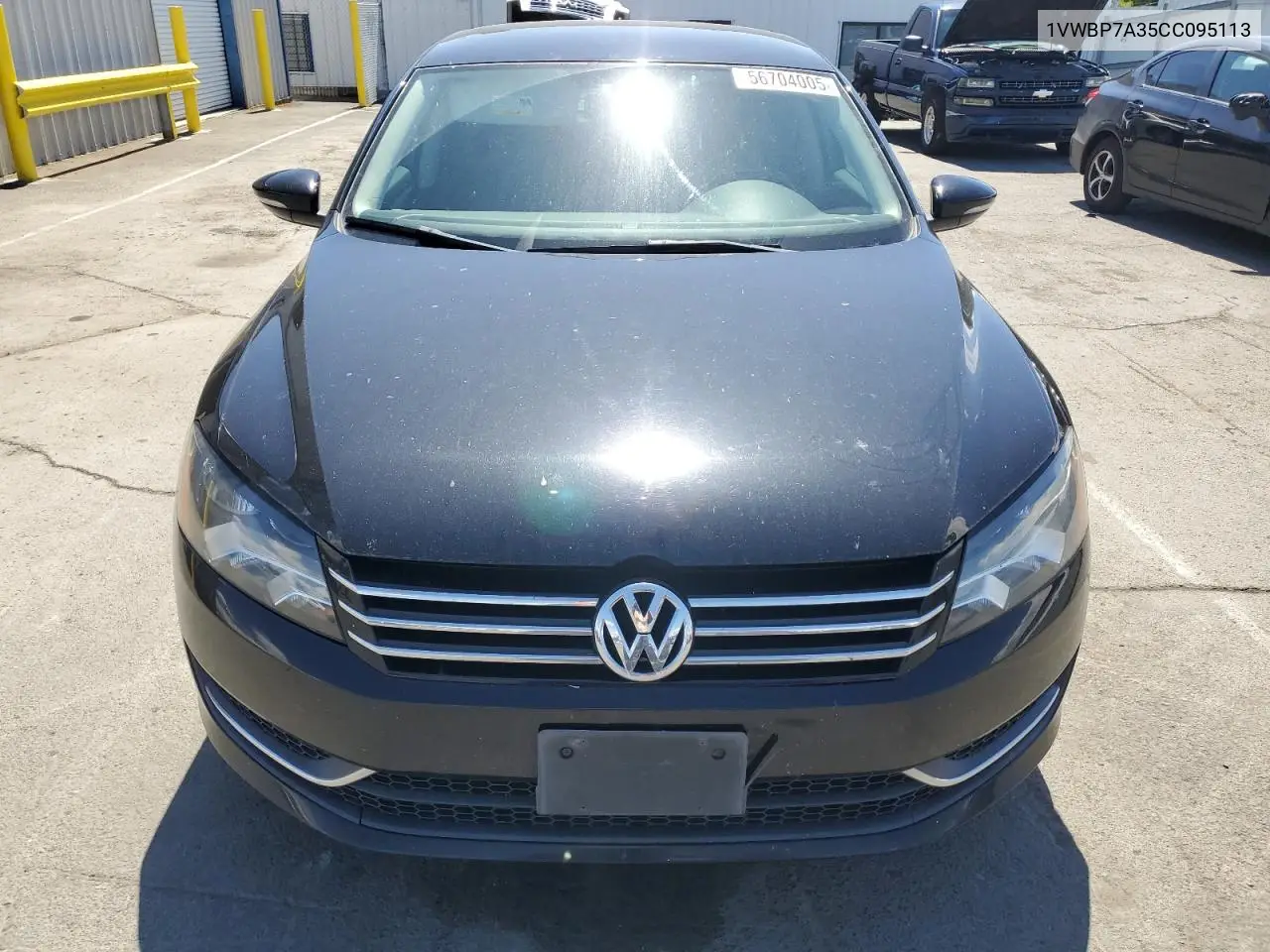 2012 Volkswagen Passat Se VIN: 1VWBP7A35CC095113 Lot: 56704005